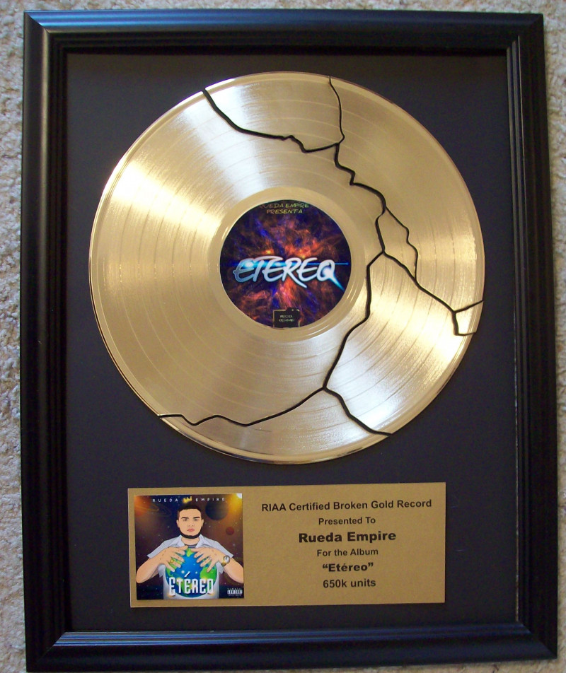 Image for Gold Broken Record Award Trophy